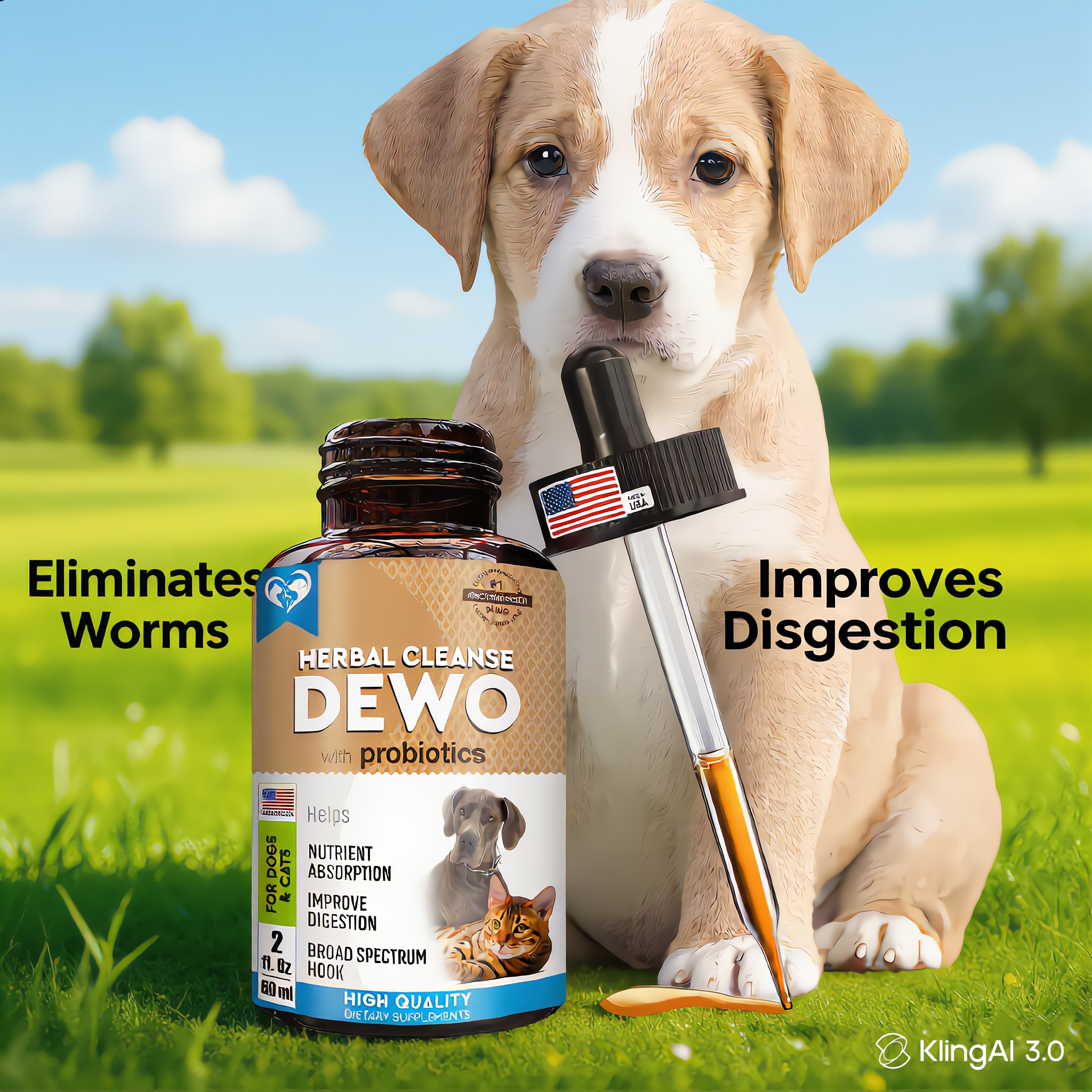 Natural Pet Dewormer Drops